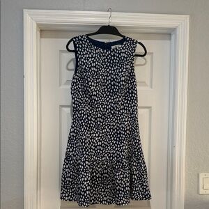 Vineyard Vines Navy and White Patterned Dress